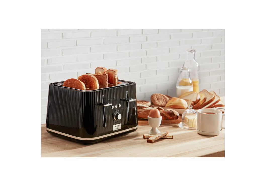 Tefal Loft 4 Slice Toaster TT760840 (Black)