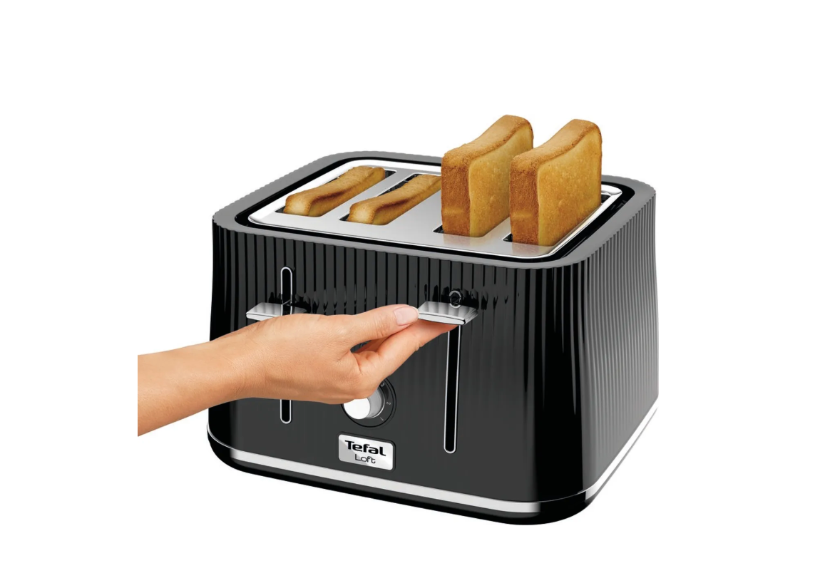 Tefal Loft 4 Slice Toaster TT760840 (Black).