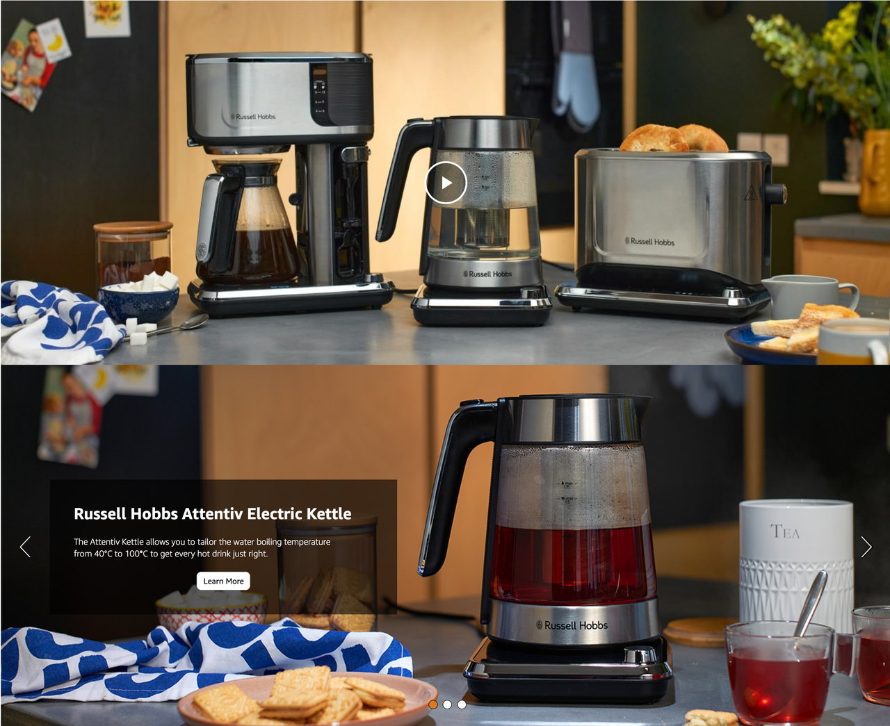 Stainless steel 2-slice toaster on kitchen counter, showing toasting slots and controls.