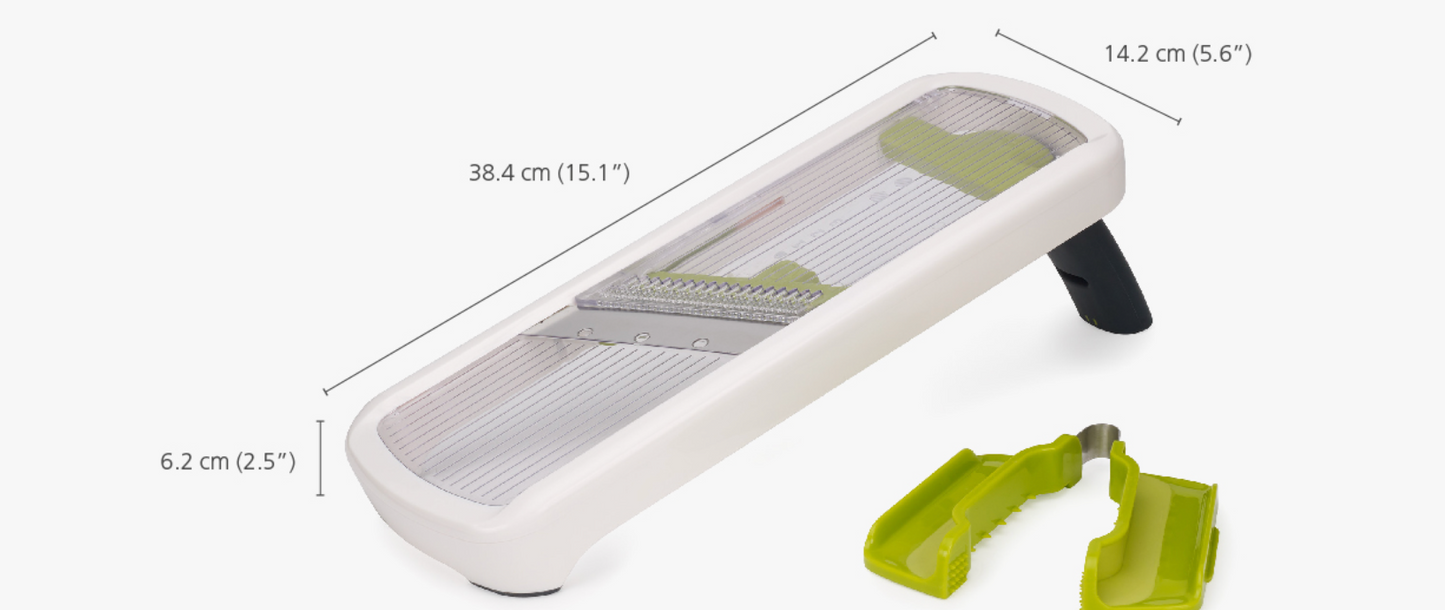 Joseph Joseph Multi-Grip Kitchen Mandoline Adjustable Slicer (White)