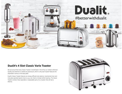 Dualit Classic 4 Slice Toaster NewGen 40378 (Polished)