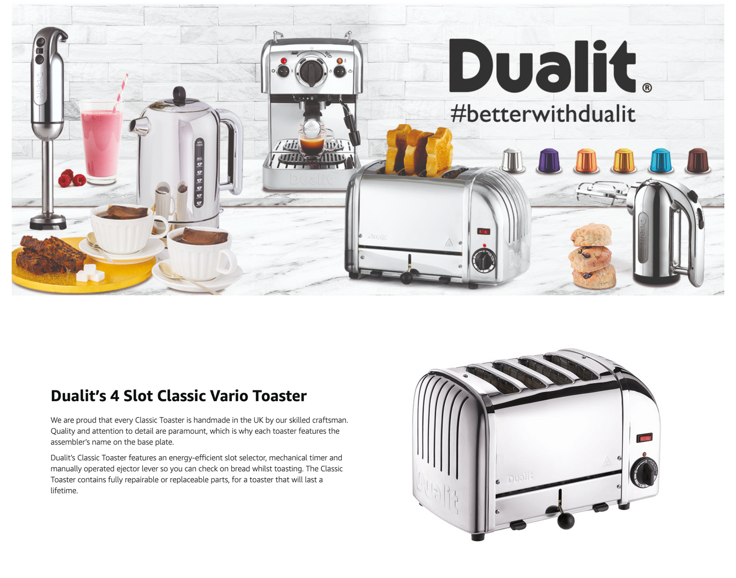 Dualit Classic 4 Slice Toaster NewGen 47450 (Copper)