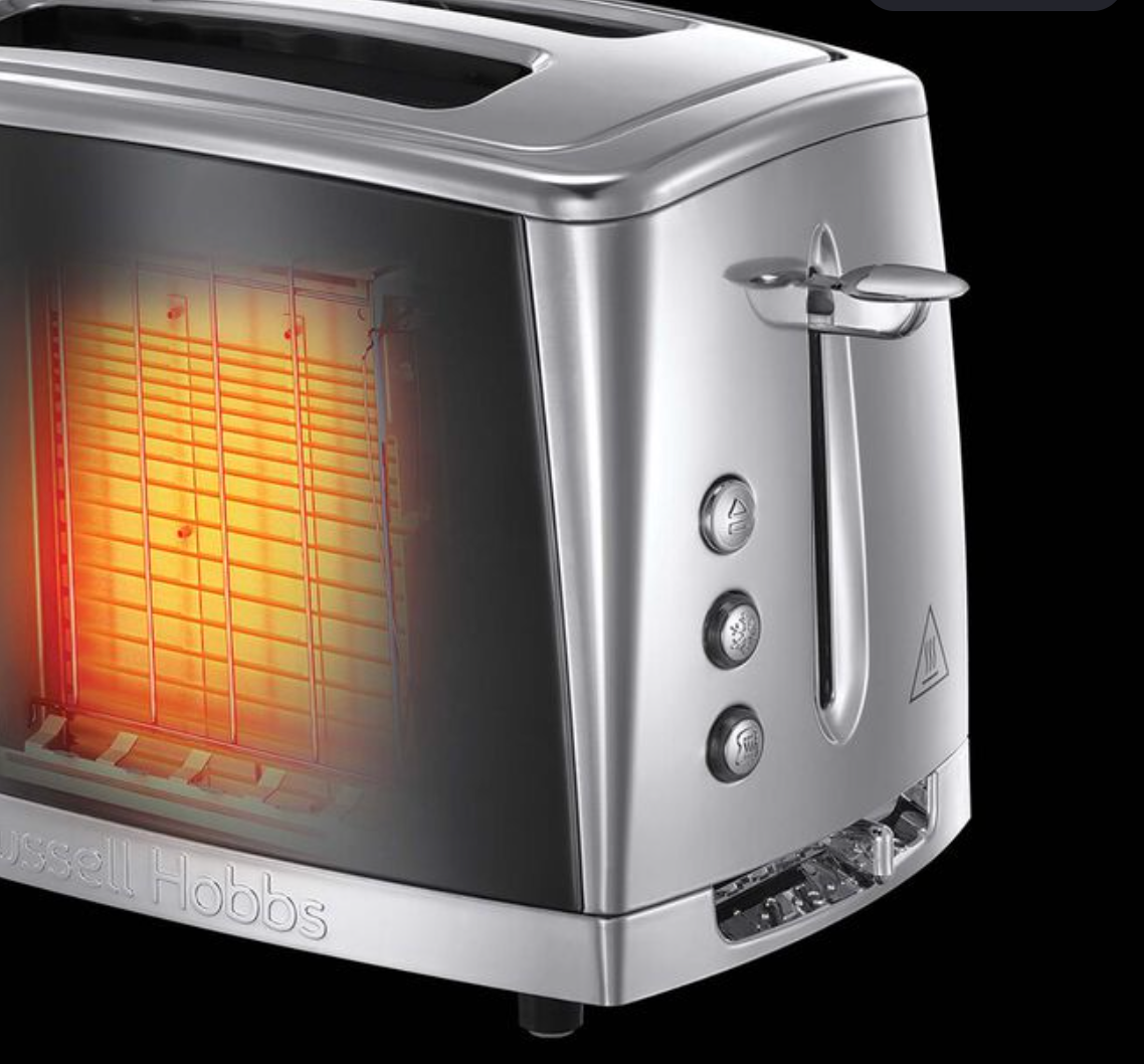 Russell Hobbs Russell Hobbs Luna Kettle & 2 Slice Toaster Kitchen Set (Grey)