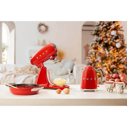 SMEG Retro Kettle & 4 Slice Toaster Matching Kitchen Set (Red)