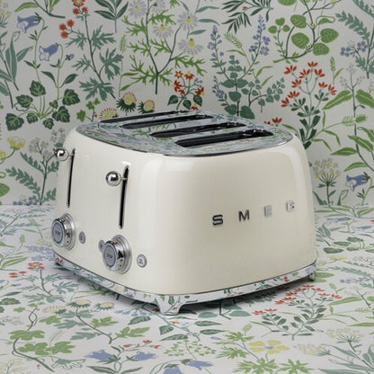 SMEG Cream Beige 4 Slice Toaster Retro Wide Slots TSF03CRUK