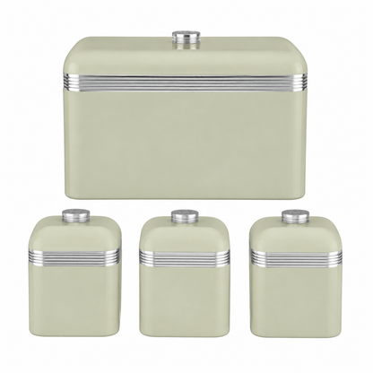 Swan Retro Bread Bin & Canisters Kitchen Storage Set (Green) Bread Bin & Canister Sets