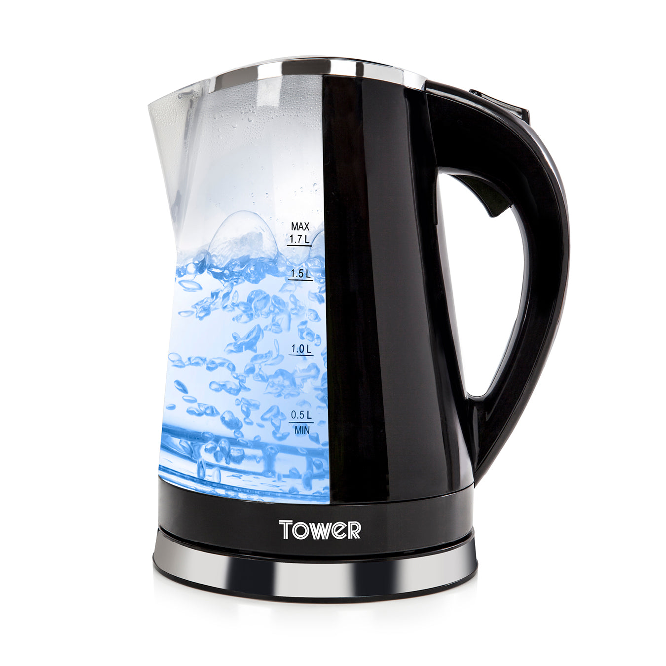 Tower LED Colour Changing Kettle T10012 Plastic (Black)