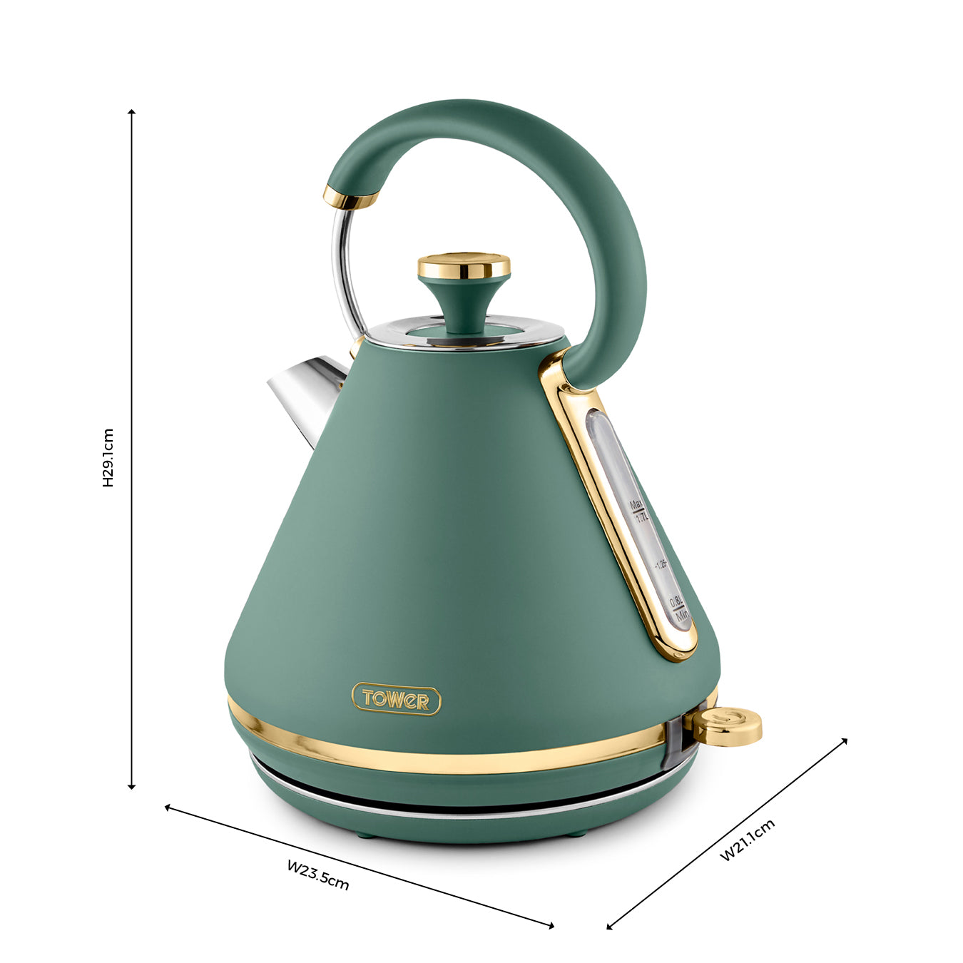 Tower Cavaletto Pyramid Kettle T10044JDE (Jade Green)