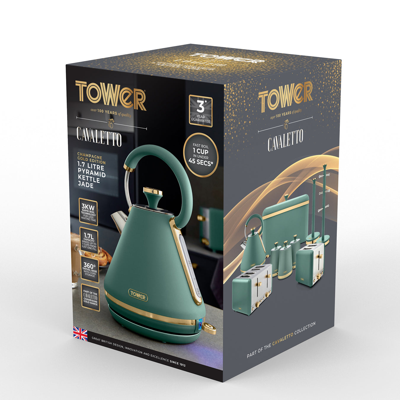 Tower Cavaletto Pyramid Kettle T10044JDE (Jade Green)