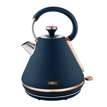 Tower Cavaletto Kettle & 4 Slice Toaster Matching Kitchen Set (Midnight Blue)