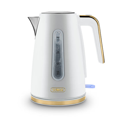 Tower Cavaletto Jug Kettle T10066WHT (White & Champagne Accents)