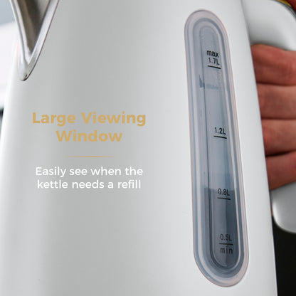 Tower Cavaletto Jug Kettle T10066WHT (White & Champagne Accents)