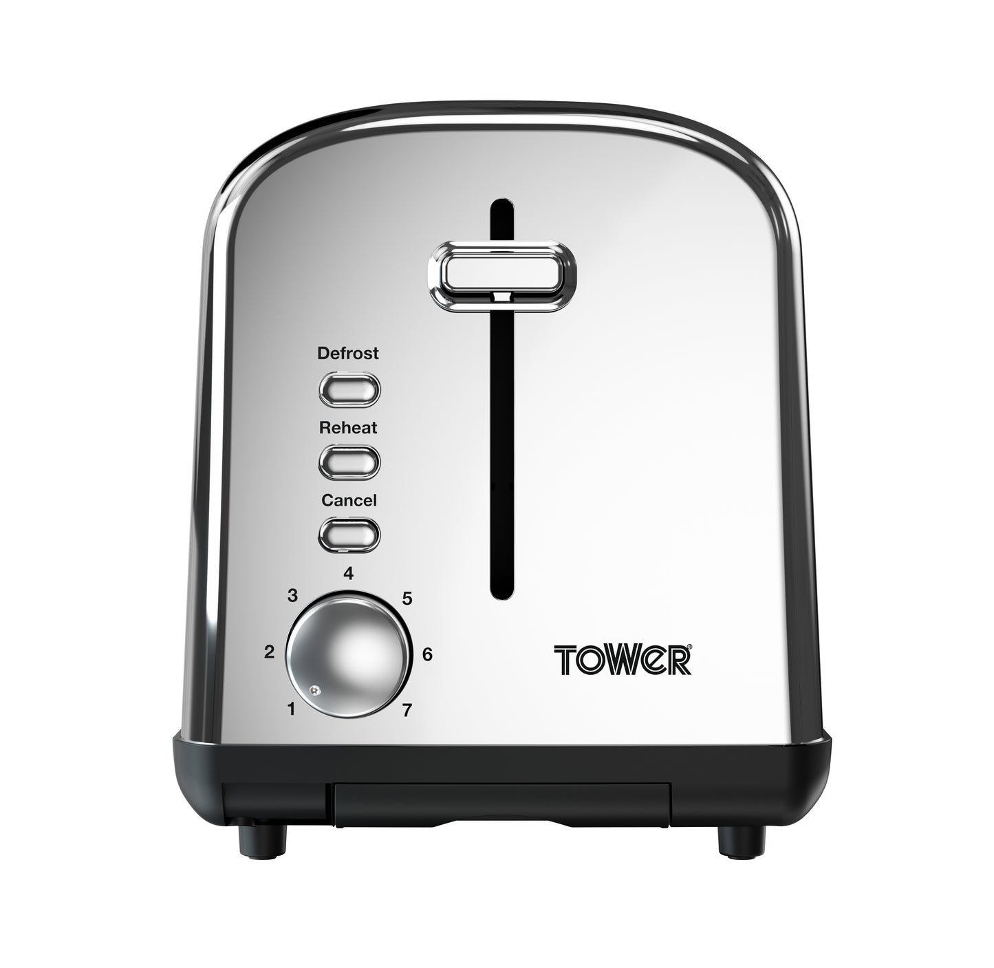 Tower Infinity 2 Slice Stainless Steel Toaster T20014 (Silver)