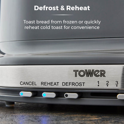 Tower Belle Grey 2 Slice Toaster Graphite T20043GRP