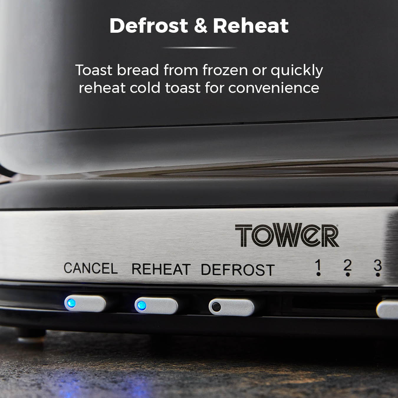 Tower Belle Kettle & 2 Slice Toaster Kitchen Set (Noir Black)