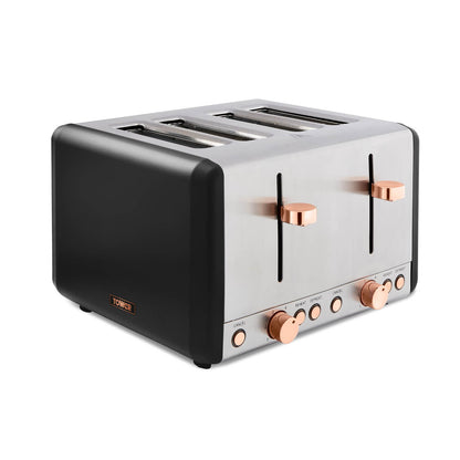 Tower Cavaletto 4 Slice Toaster T20051RG (Black)