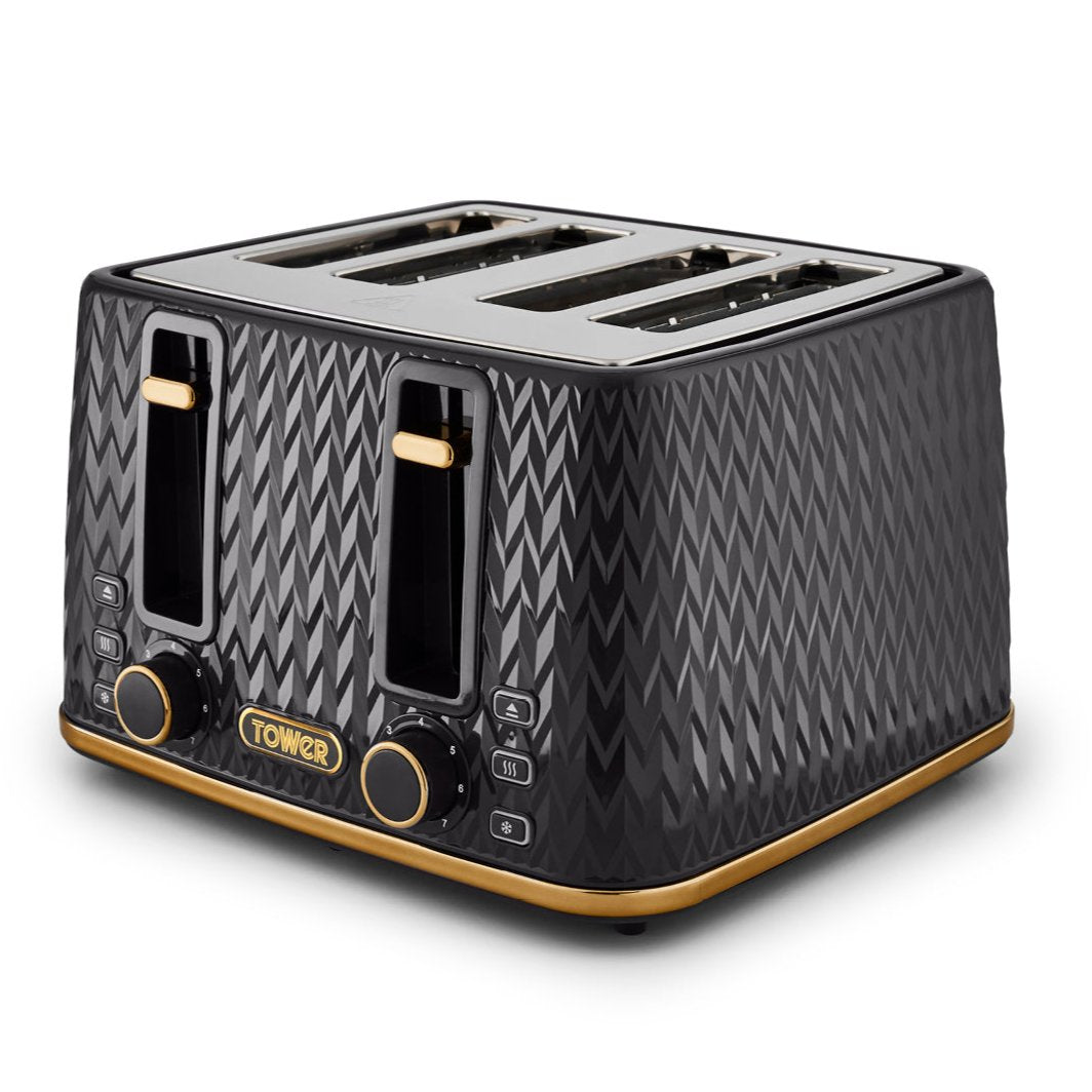 Tower Empire 4 Slice Toaster T20061BLK (Black)