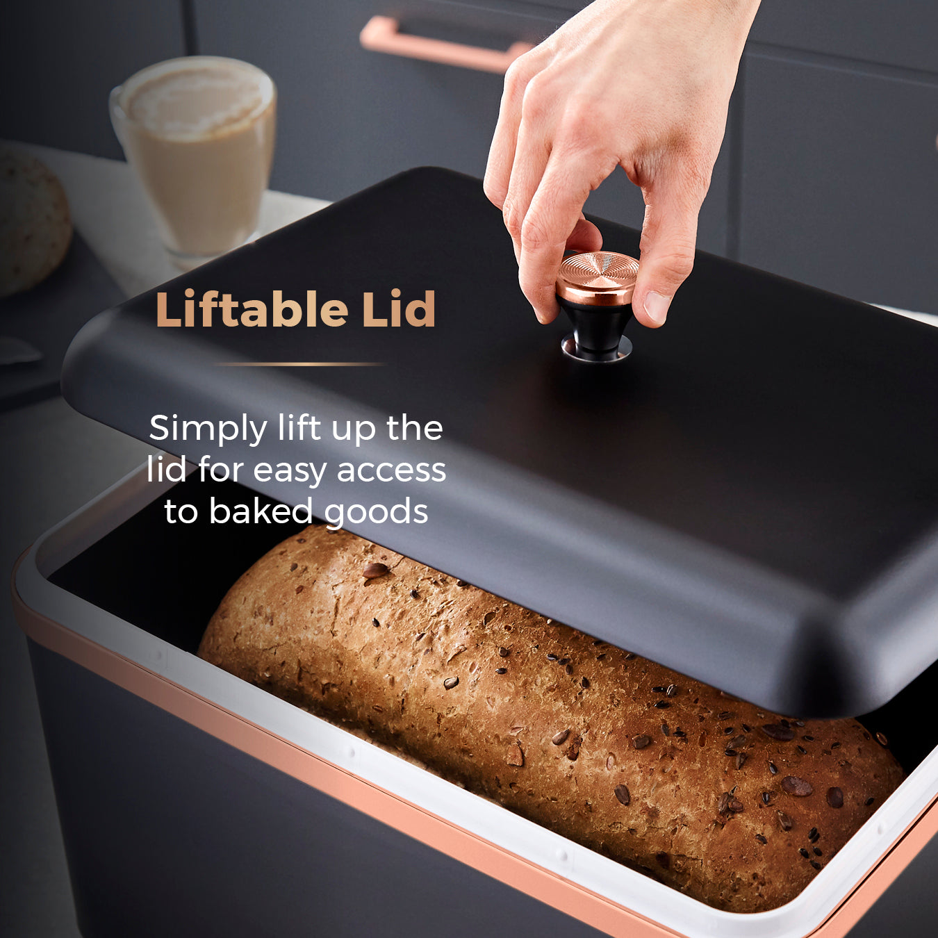 Tower Cavaletto Bread Bin T826130BLK (Black)