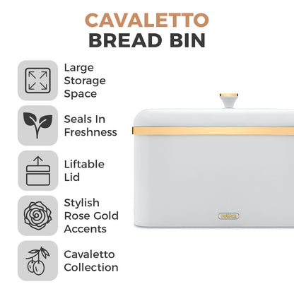 Tower Cavaletto Optic White Large Bread Bin&nbsp;