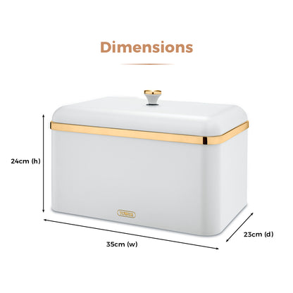 Tower Cavaletto Bread Bin Large T826130WHT (Optic White)