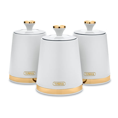 Tower Cavaletto Canister Set Canisters T826131WHT - Optic White