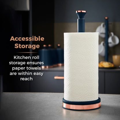 Tower Cavaletto Towel Pole Kitchen Roll Holder T826133MNB (Midnight Blue)