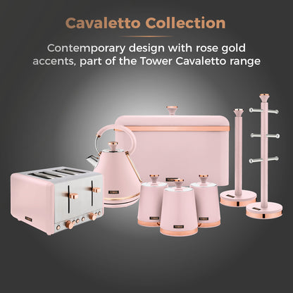 Tower Cavaletto Towel Pole Kitchen Roll Holder T826133PNK (Marshmallow Pink)