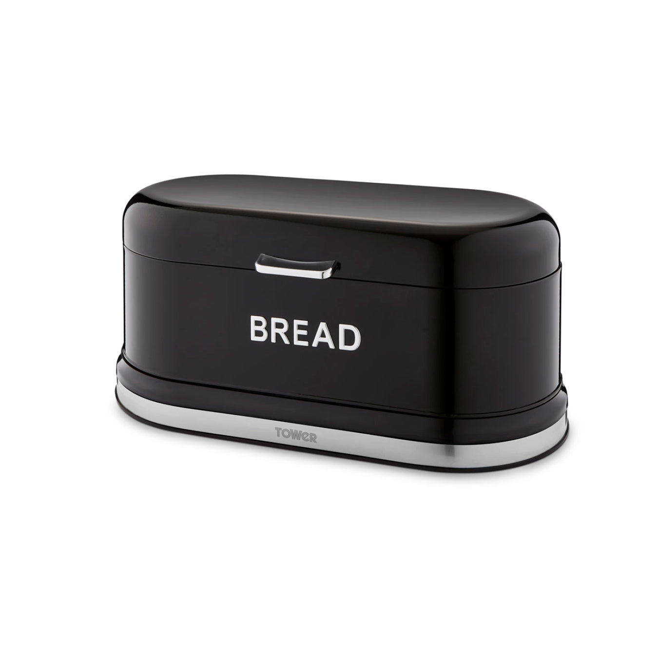 Tower Belle Noir Black Bread Bin and Canister Kitchen Set