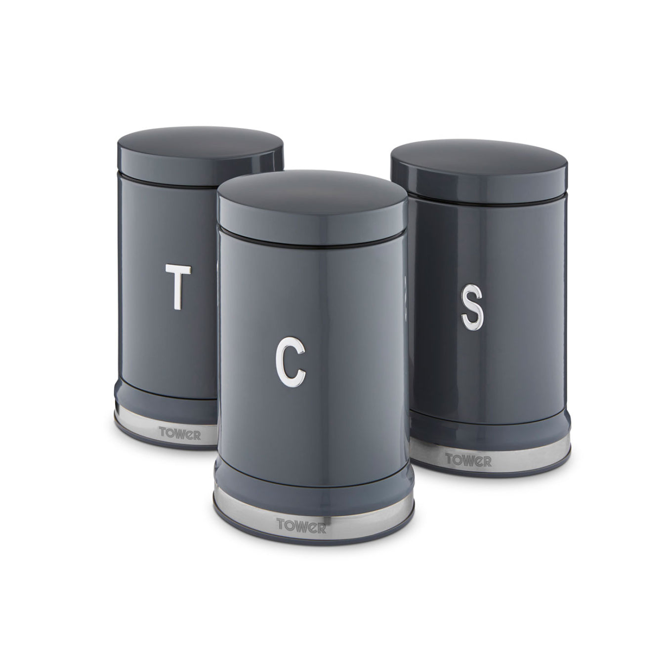 Tower Belle Canister Set Kitchen Canisters T826171GRP (Graphite Grey)