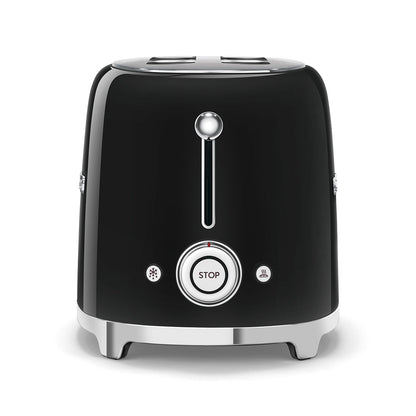 SMEG Retro 2 Slice Toaster Wide Slots TSF01BLUK (Black)