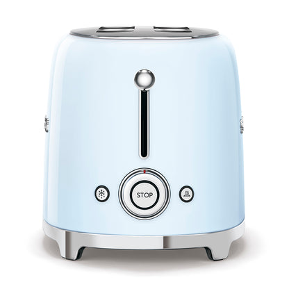 SMEG Retro 2 Slice Toaster Wide Slots TSF01PBUK (Pastel Blue)