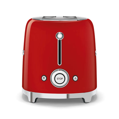 SMEG Retro Kettle & 2 Slice Toaster Kitchen Matching Set (Red)