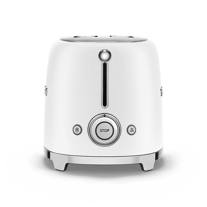 SMEG Retro Kettle & 2 Slice Toaster Kitchen Matching Set (Matte White)