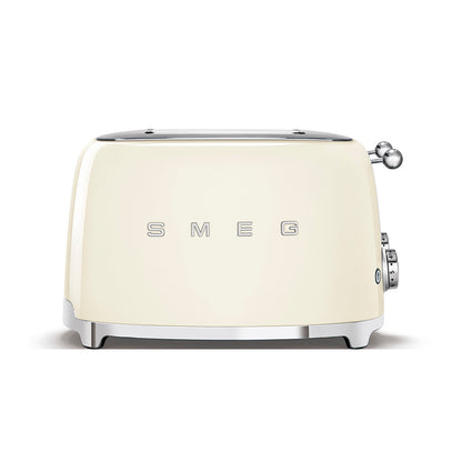 SMEG Retro 4 Slice Toaster Extra Wide Slots TSF03CRUK - Cream