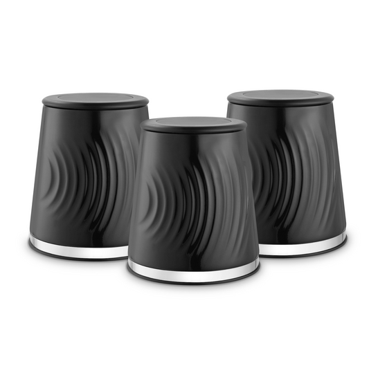 Tower Sonar Canisters Kitchen Set T826220BLK (Black)