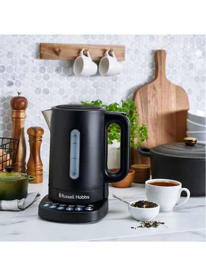 Russell Hobbs Addison Jug Kettle & 4 Slice Toaster Kitchen Set (Matte Black) - Vibe Home