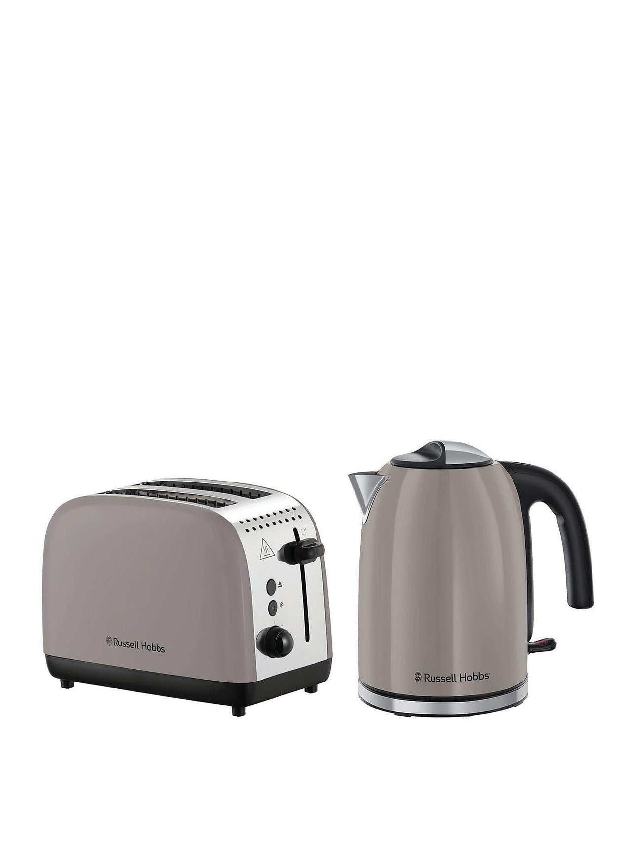 Russell Hobbs Classic Jug Kettle & 2 Slice Toaster Kitchen Set (Mocha) - Vibe Home