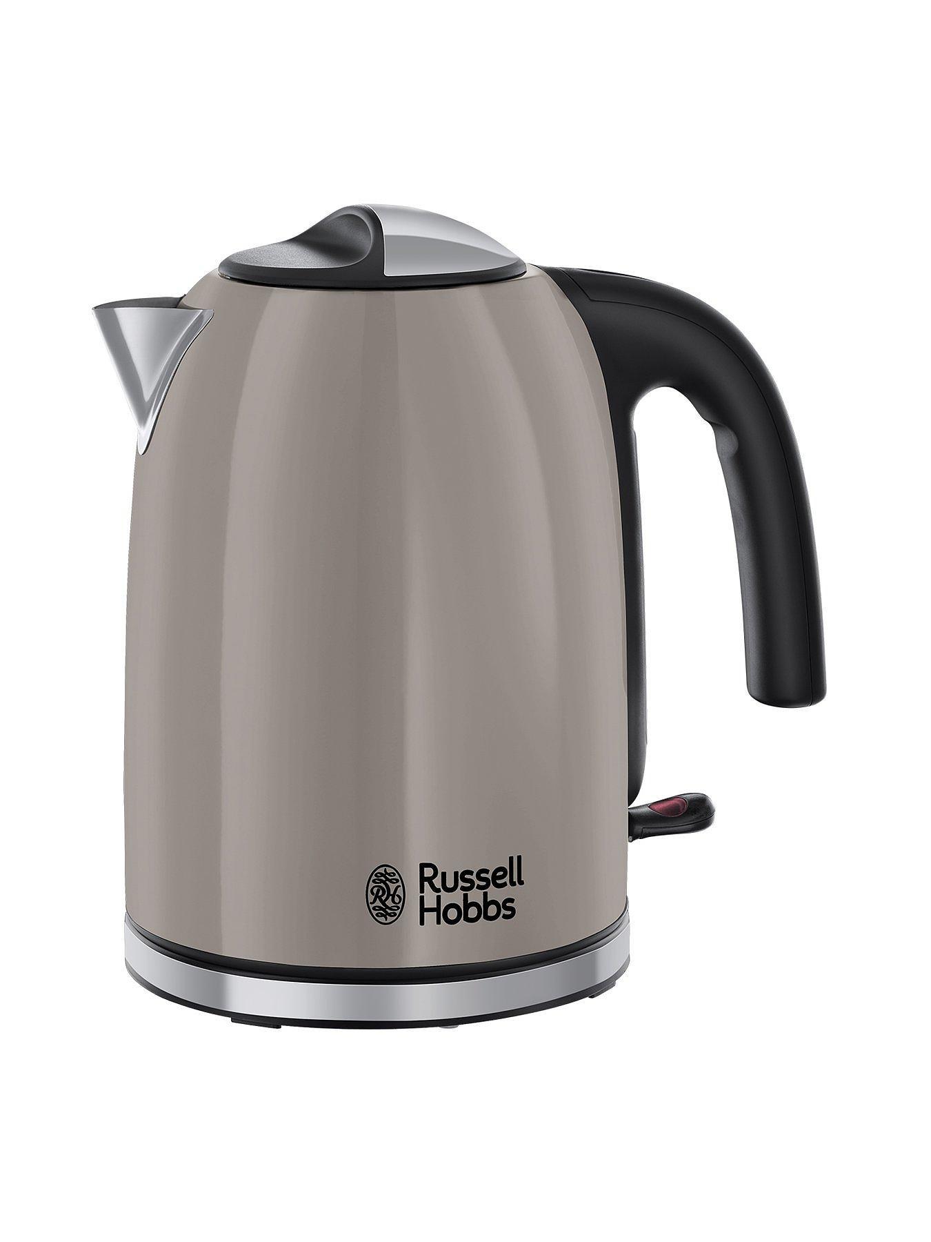 Russell Hobbs Classic Jug Kettle & 2 Slice Toaster Kitchen Set (Mocha) - Vibe Home