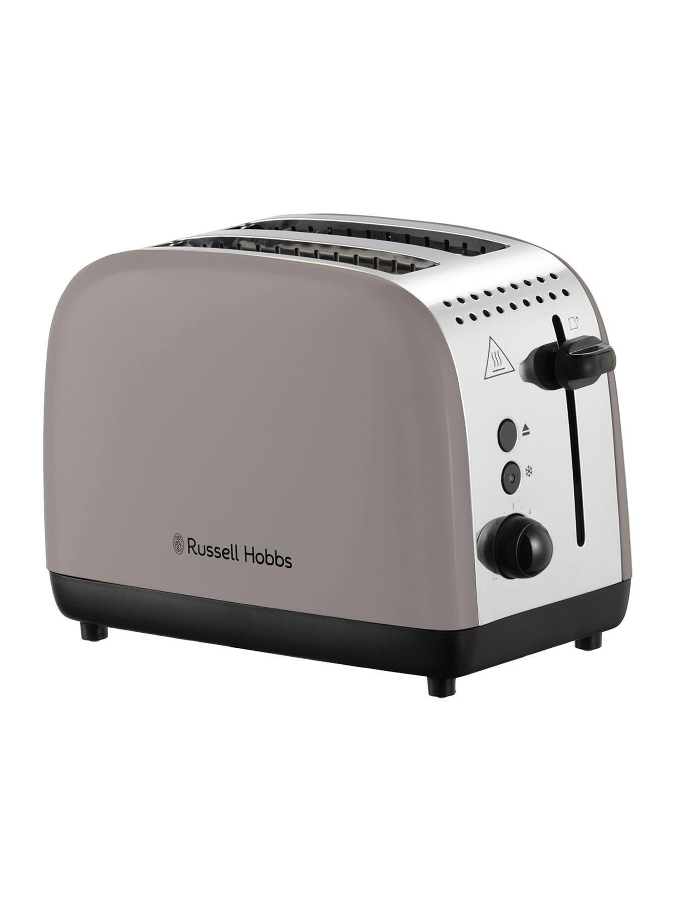 Russell Hobbs Classic Jug Kettle & 2 Slice Toaster Kitchen Set (Mocha) - Vibe Home