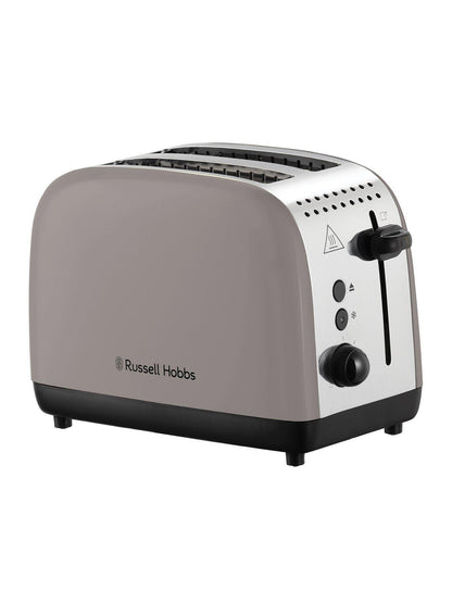 Russell Hobbs Classic Jug Kettle & 2 Slice Toaster Kitchen Set (Mocha) - Vibe Home