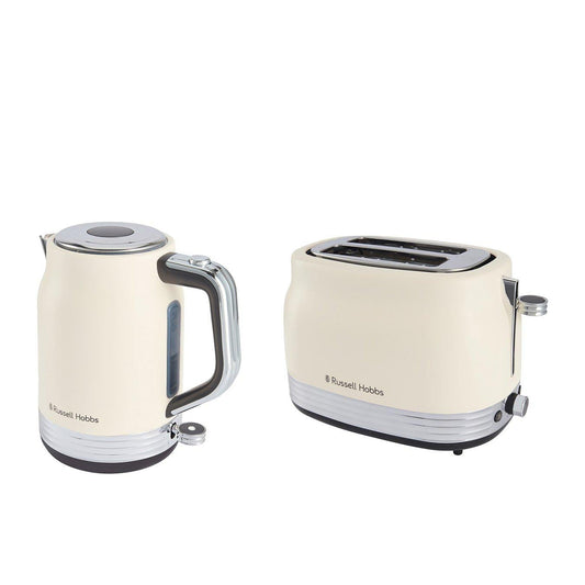 Russell Hobbs Hanley Jug Kettle & 2 Slice Toaster Kitchen Set (Jasmine) - Vibe Home