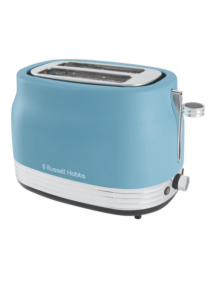 Russell Hobbs Hanley Jug Kettle & 2 Slice Toaster Kitchen Set (Blue) - Vibe Home