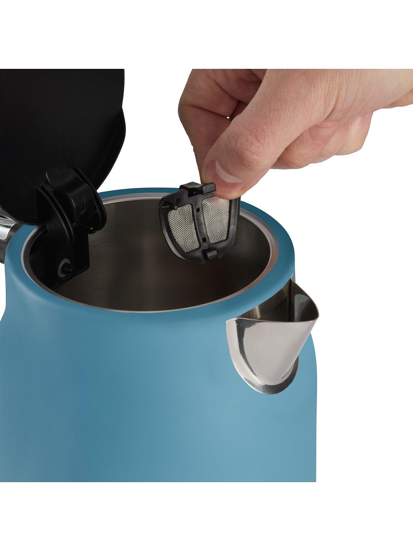 Russell Hobbs Hanley Jug Kettle & 2 Slice Toaster Kitchen Set (Blue) - Vibe Home