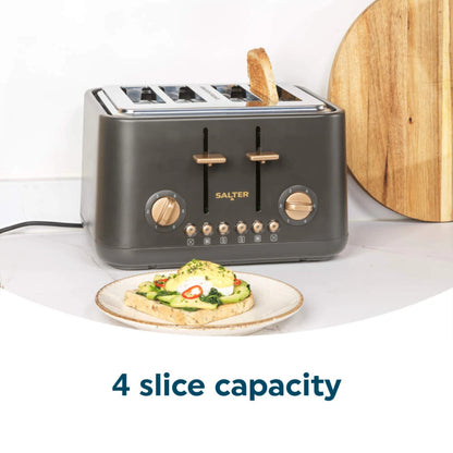 Salter Pebble 4 Slice Toaster EK5823CB (Charcoal)
