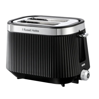 Russell Hobbs Bronte Kettle, 2 Slice Toaster & Manual Microwave Kitchen Set (Black)