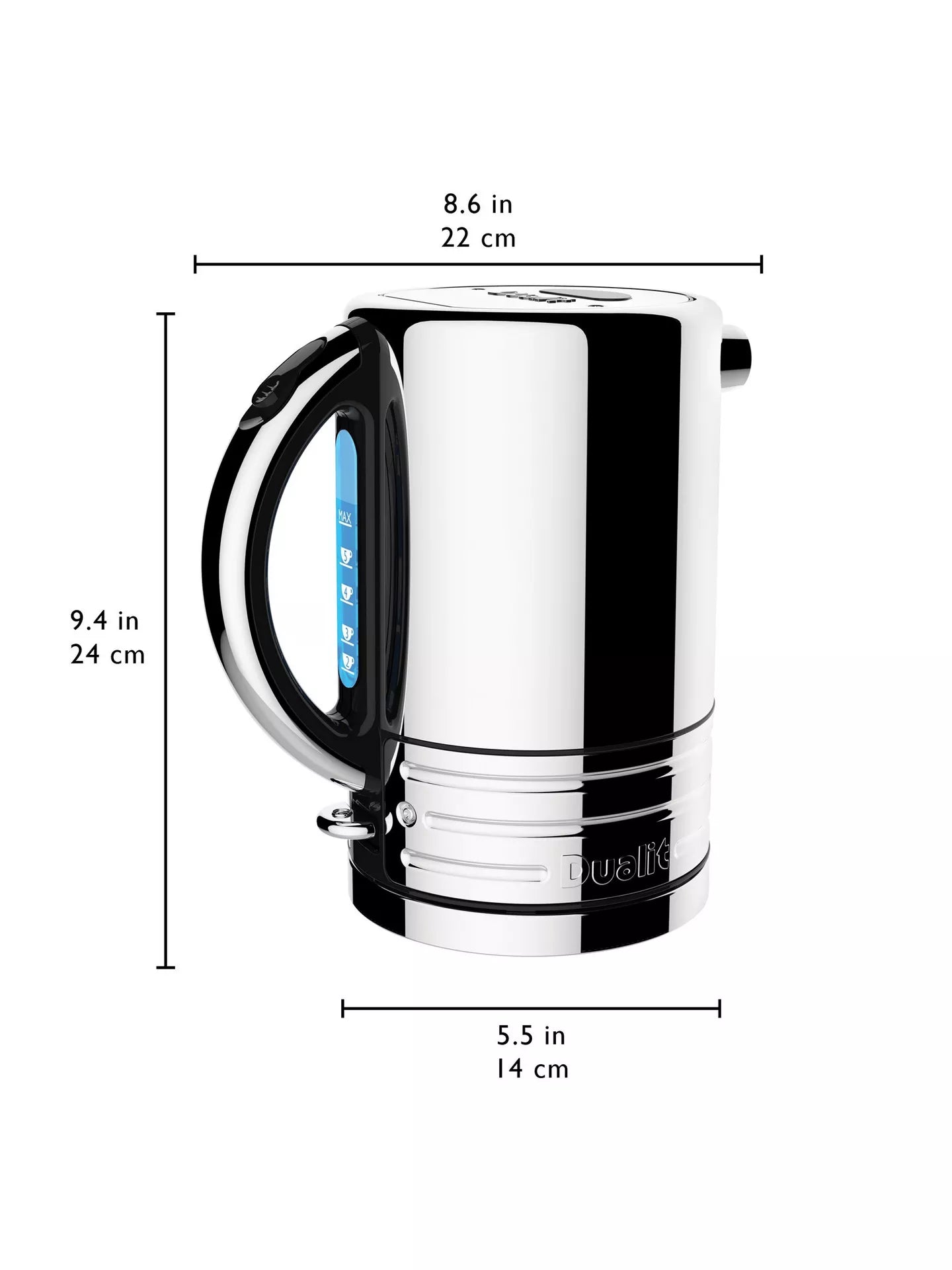 Dualit Architect Jug Kettle & 4 Slice Toaster Kitchen Set (Black).