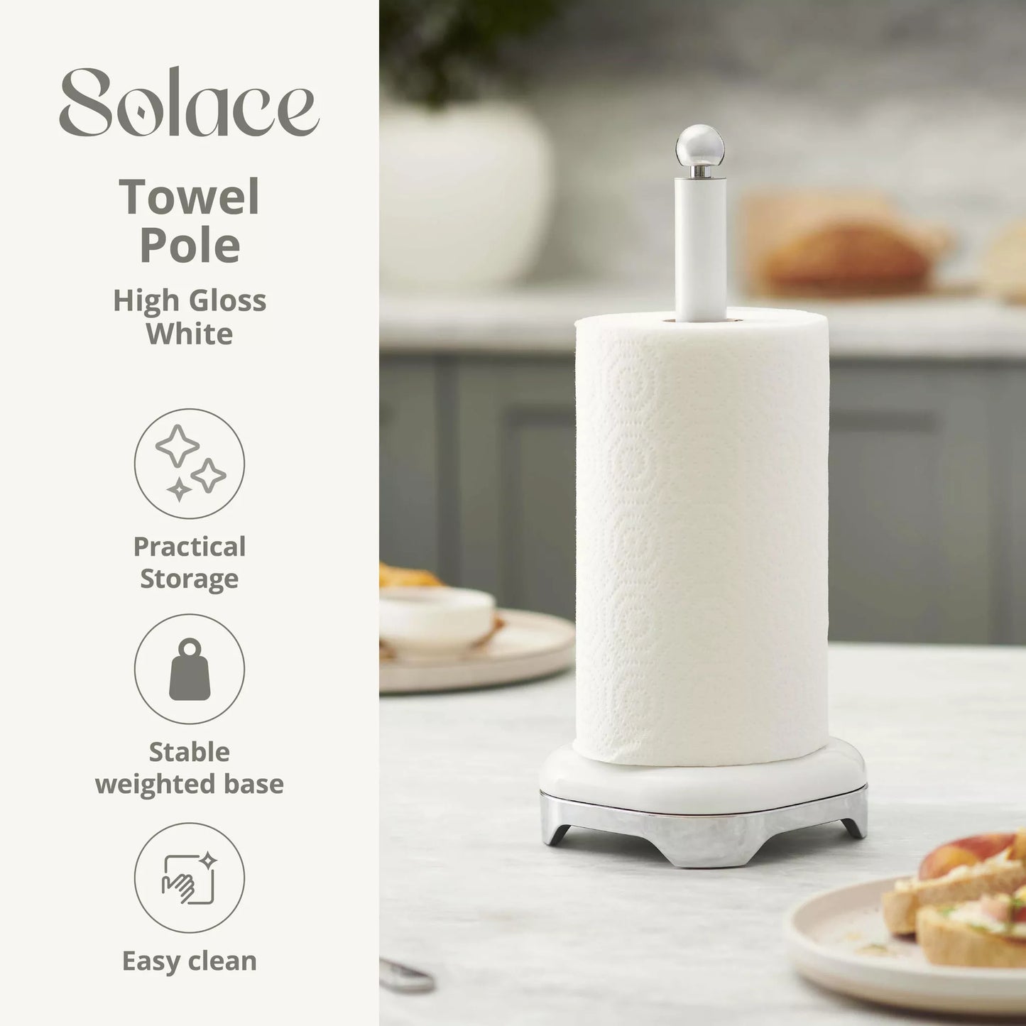 Swan Solace Kitchen Towel Pole SWKA18542WHT (White) Mug Tree & Towel Poles