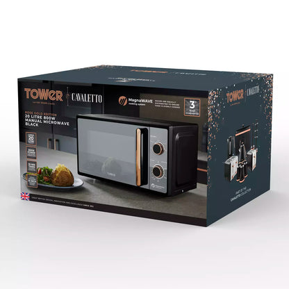 Tower Tower Cavaletto 20 Litre Manual Microwave T24038RG (Black)