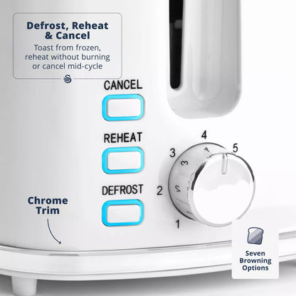 Swan Windsor Kettle & 2 Slice Toaster Kitchen Set (White)