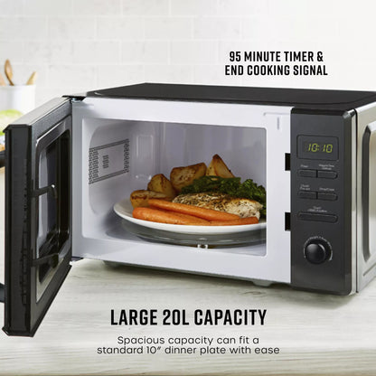 Swan Serenity Jug Kettle, 4 Slice Toaster & Microwave Kitchen Set (Black)